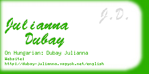 julianna dubay business card